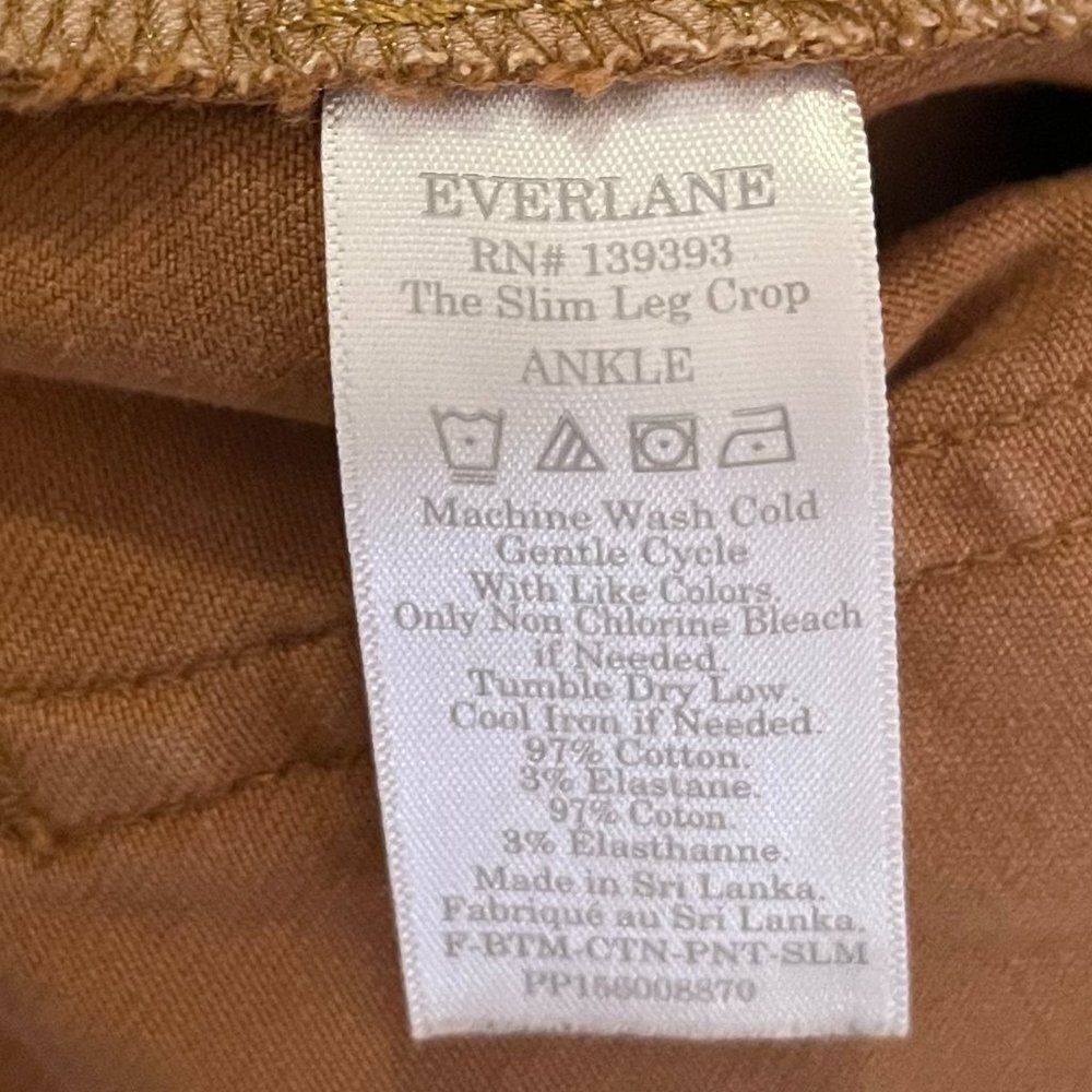 Everlane The Slim-Leg Crop in Tawny Brown, Size 2 - Picture 7 of 9